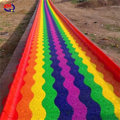 amusement park ride for kids Dry Ski Rainbow Snow Slip Slide