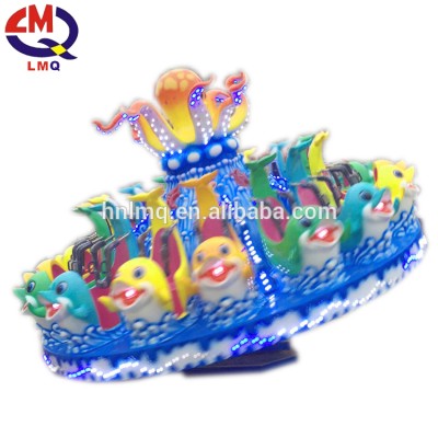 Kids ride rotary shark water shooting game for amusement park